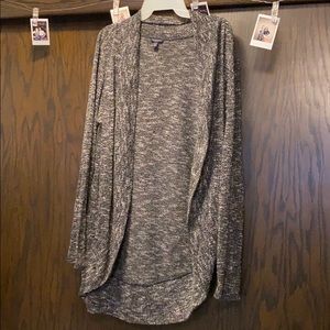 Long gray cardigan